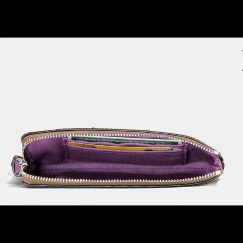 Coach Corner Zip Wristlet - Picture 2 of 6